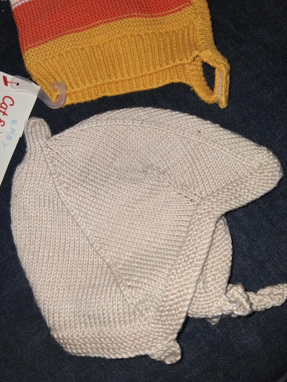 Cat & Jack Kids Candycorn And Gord Beanie Hat in White, Orange & Yellow